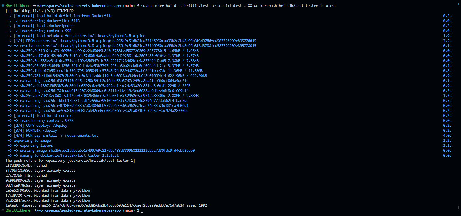 Docker build and push