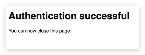 Success notification