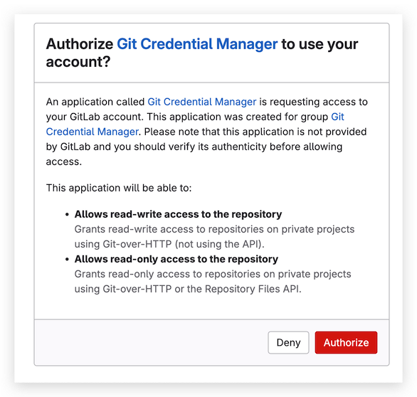 Authorization request