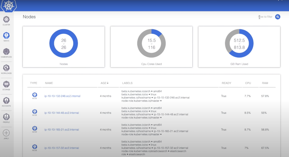 Screenshot of the Skooner UI