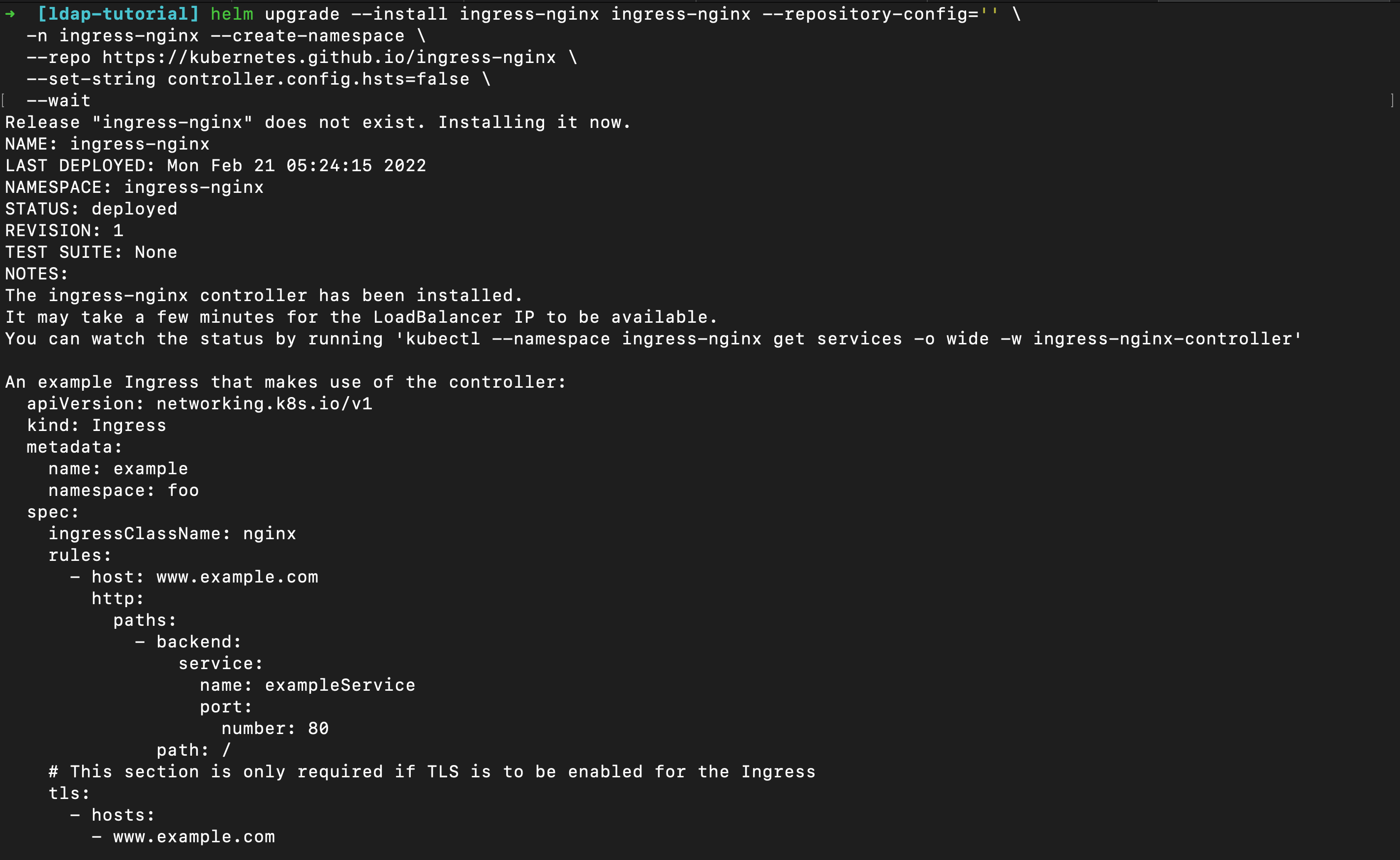 Nginx Ingress Controller Installation