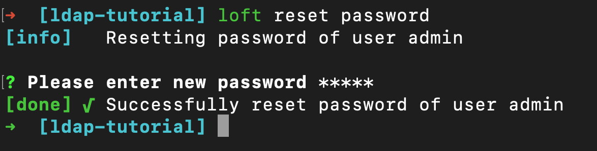 Reset password