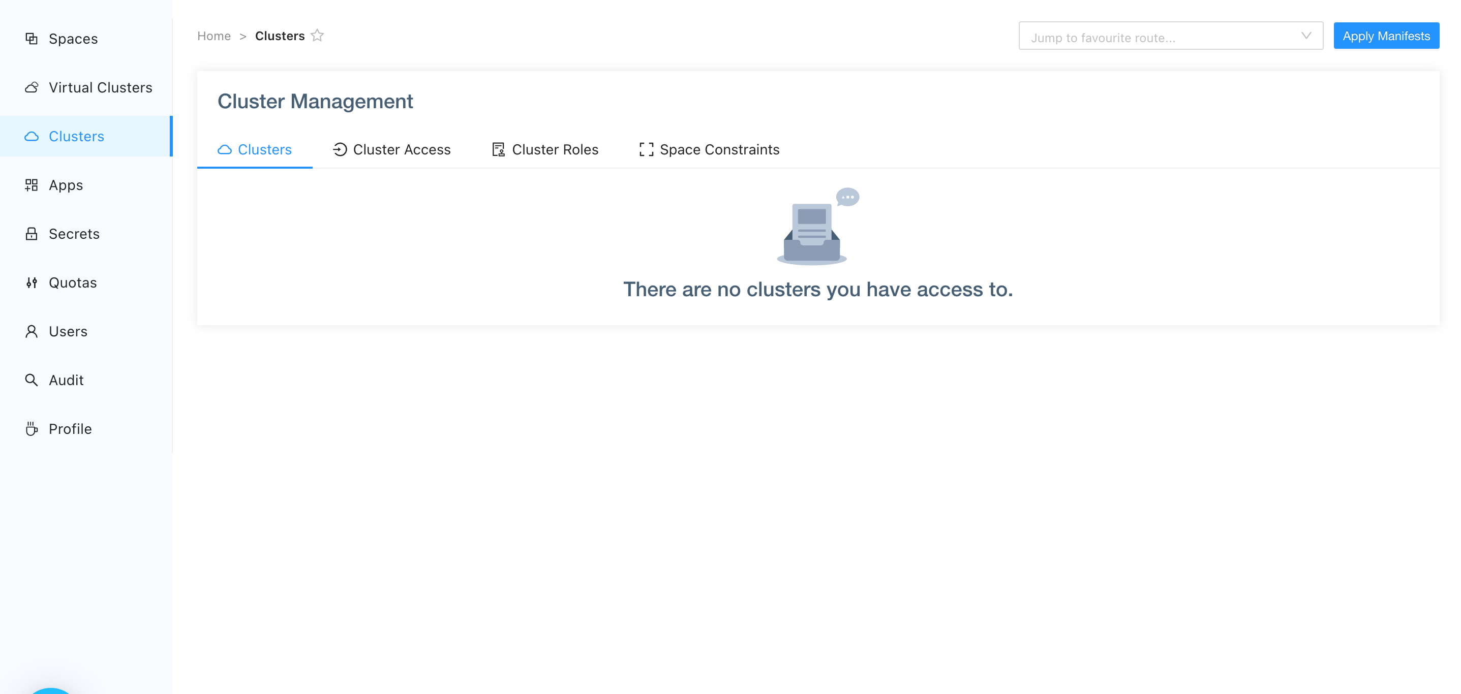 No access to cluster