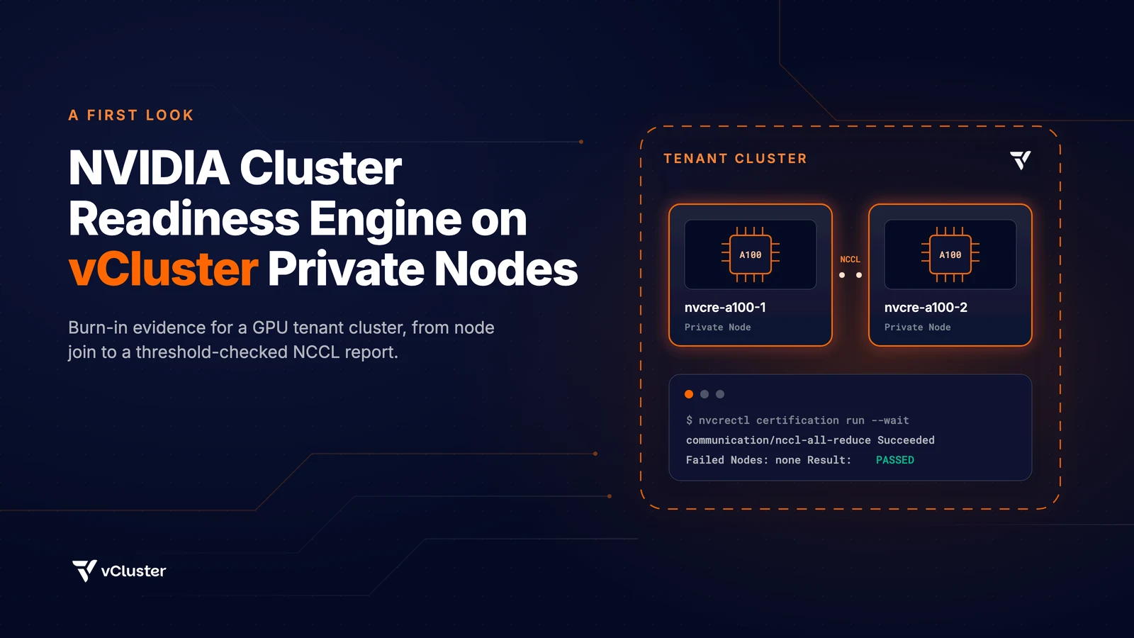 A first look at NVIDIA Cluster Readiness Engine, run inside a vCluster tenant cluster