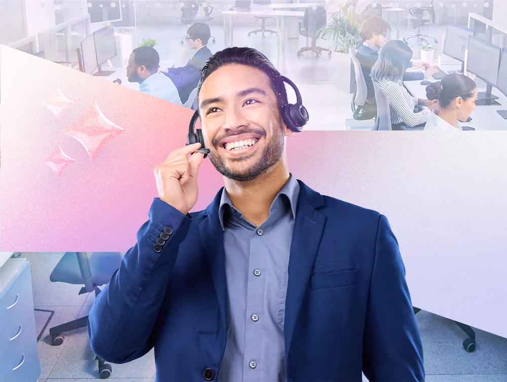 Thunder technology helping woman resolve a customer service issue
