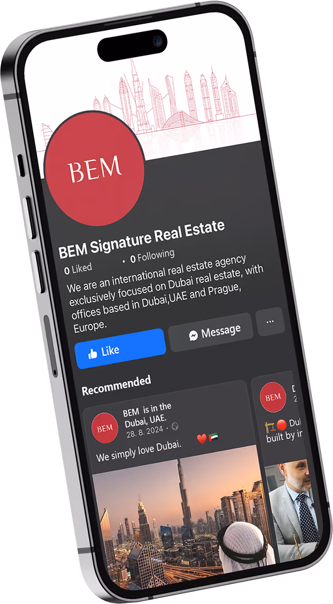 Mobil s Dubai Reality účtem