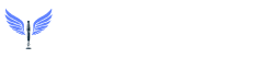 DocuMed AI logo with a stylized blue feather quill and text on a white background.
