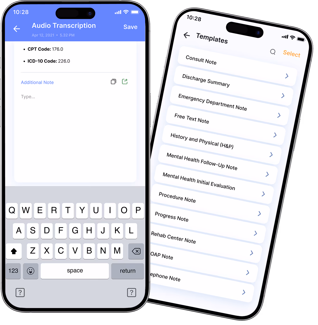 DocuMed AI app dashboard
