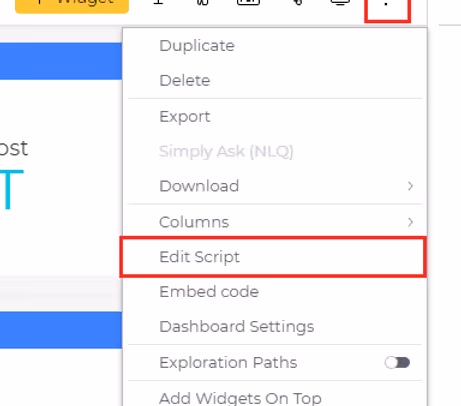 Add Clickable elements To Dashboard Headers