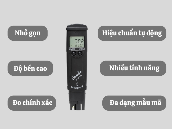 Những điểm nổi bật của bút đo nồng độ pH Hanna