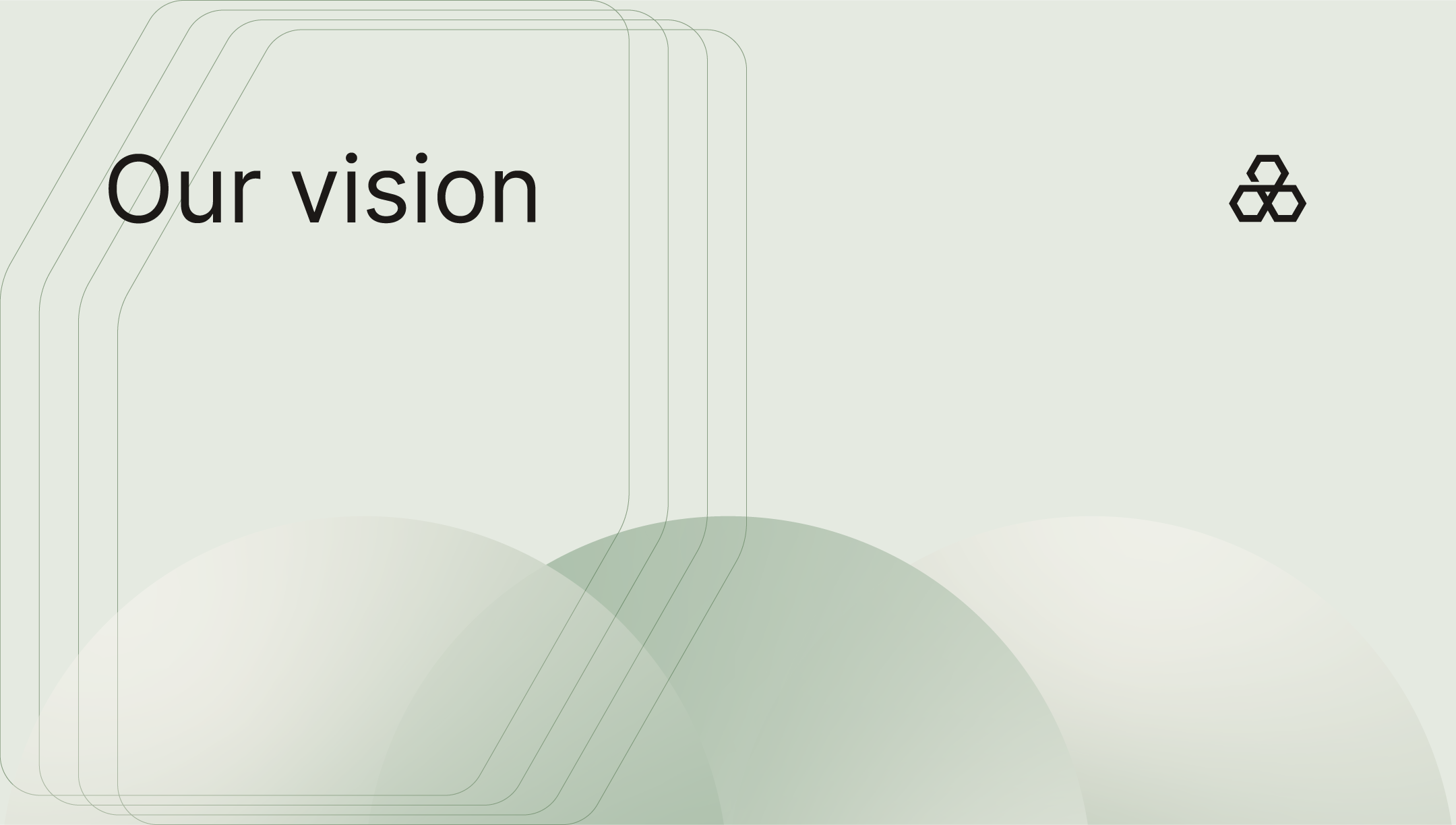 Text says "Our vision" at the top left, "klz" logo at the bottom left.