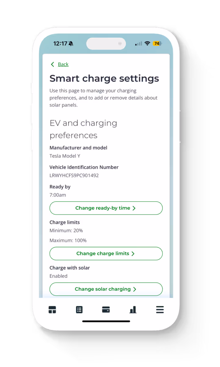 OEA customers can manage their charging preferences and get more insights about the impacts of EV charging