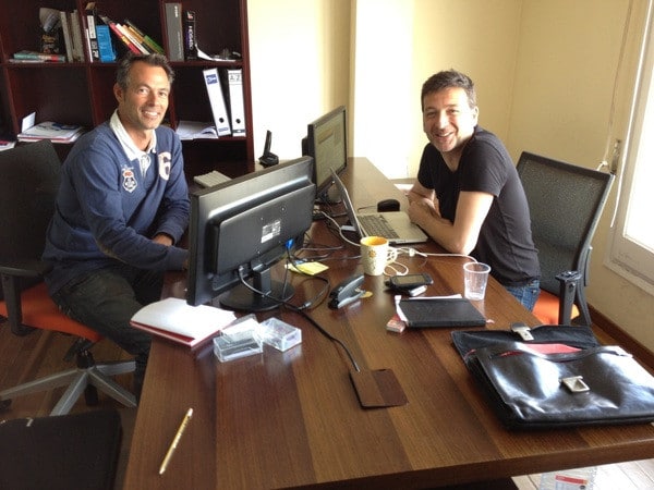 Co-founders: Manu and Christophe in GetApp's first office