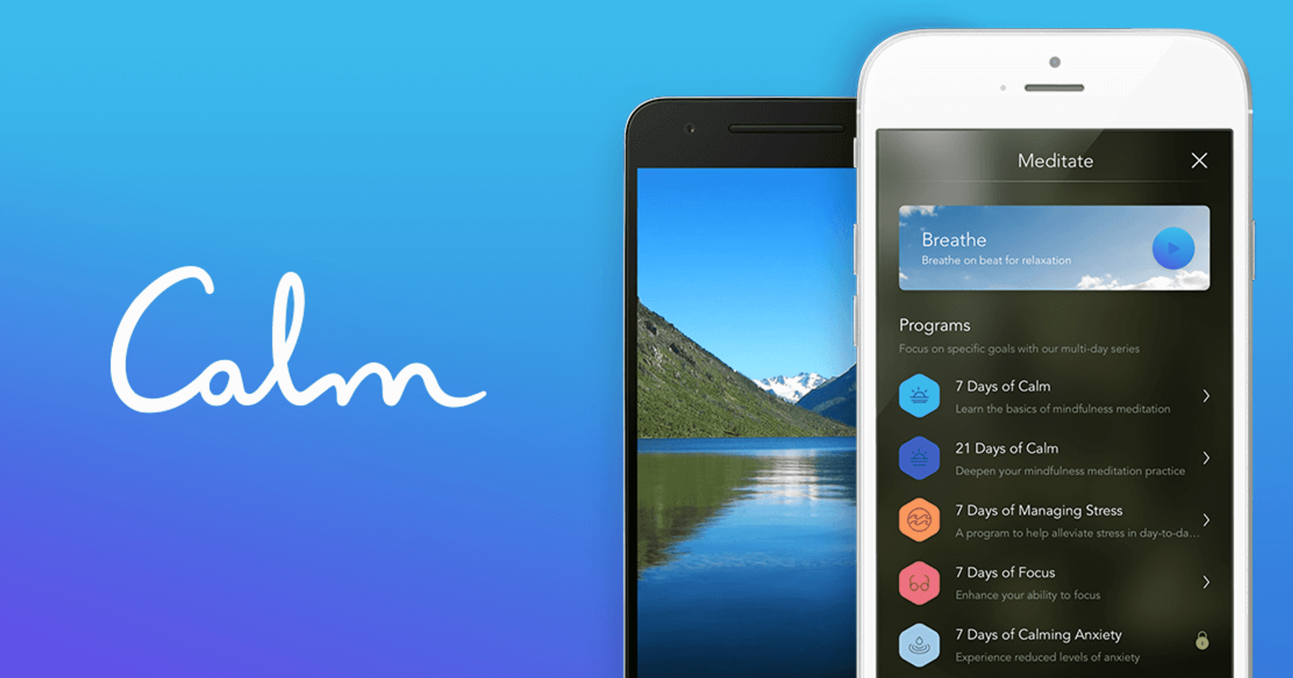 Mindfulness app: calm
