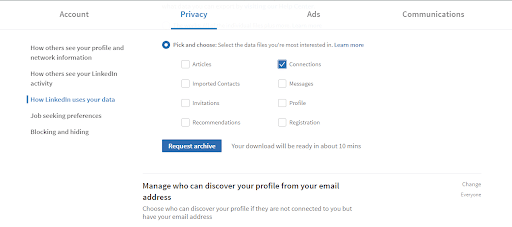 Find e-commerce prospects on LinkedIn