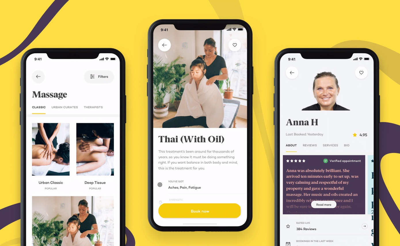 Tech companies: Urban wellness, massage, nails