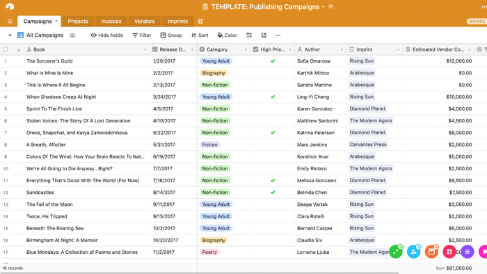 Airtable - 25 Best Online Productivity Tools