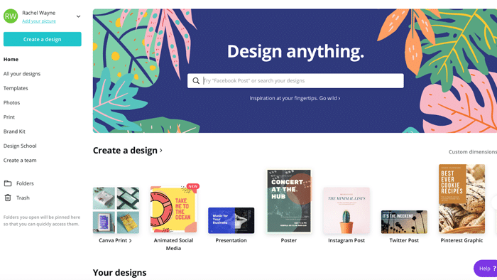 Canva - 25 Best Online Productivity Tools