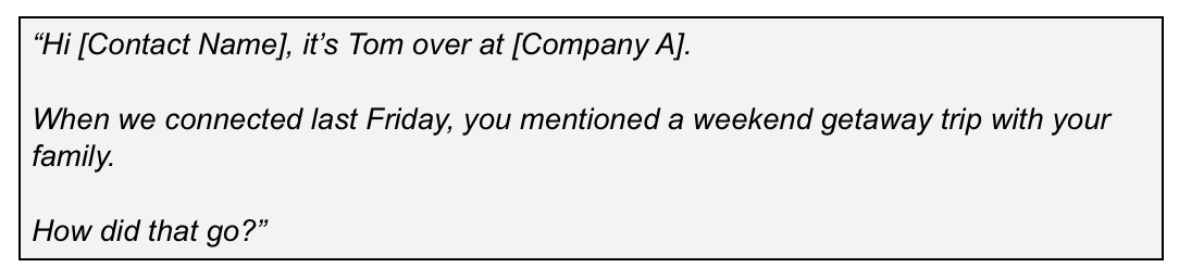 outbound sales simple example