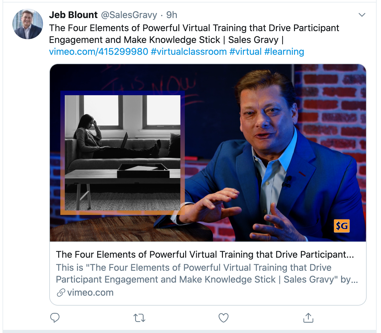 Jeb Blount - Crunchbase Top 25 Sales Leaders to Know 2020