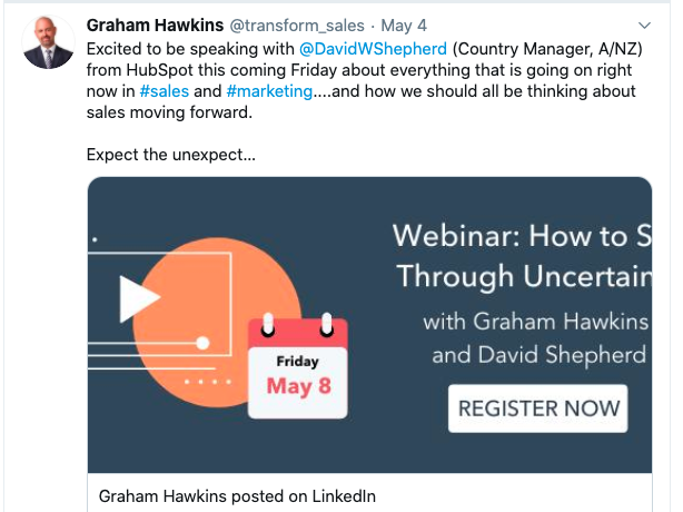 Graham Hawkins - Crunchbase Top 25 Sales Leaders to Know 2020