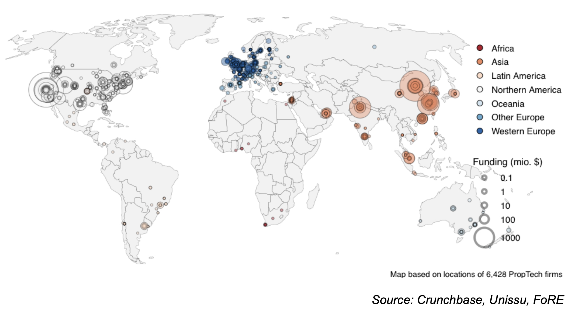 crunchbase and oxford: proptech map
