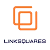 LinkSquares company logo with interlocking orange squares and navy text.