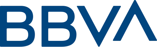 BBVA corporate logo in dark blue letters.