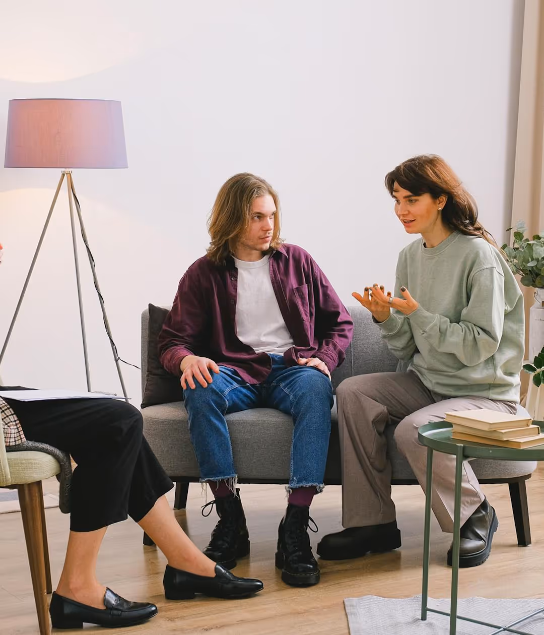 Couples sitting in a couple therapy