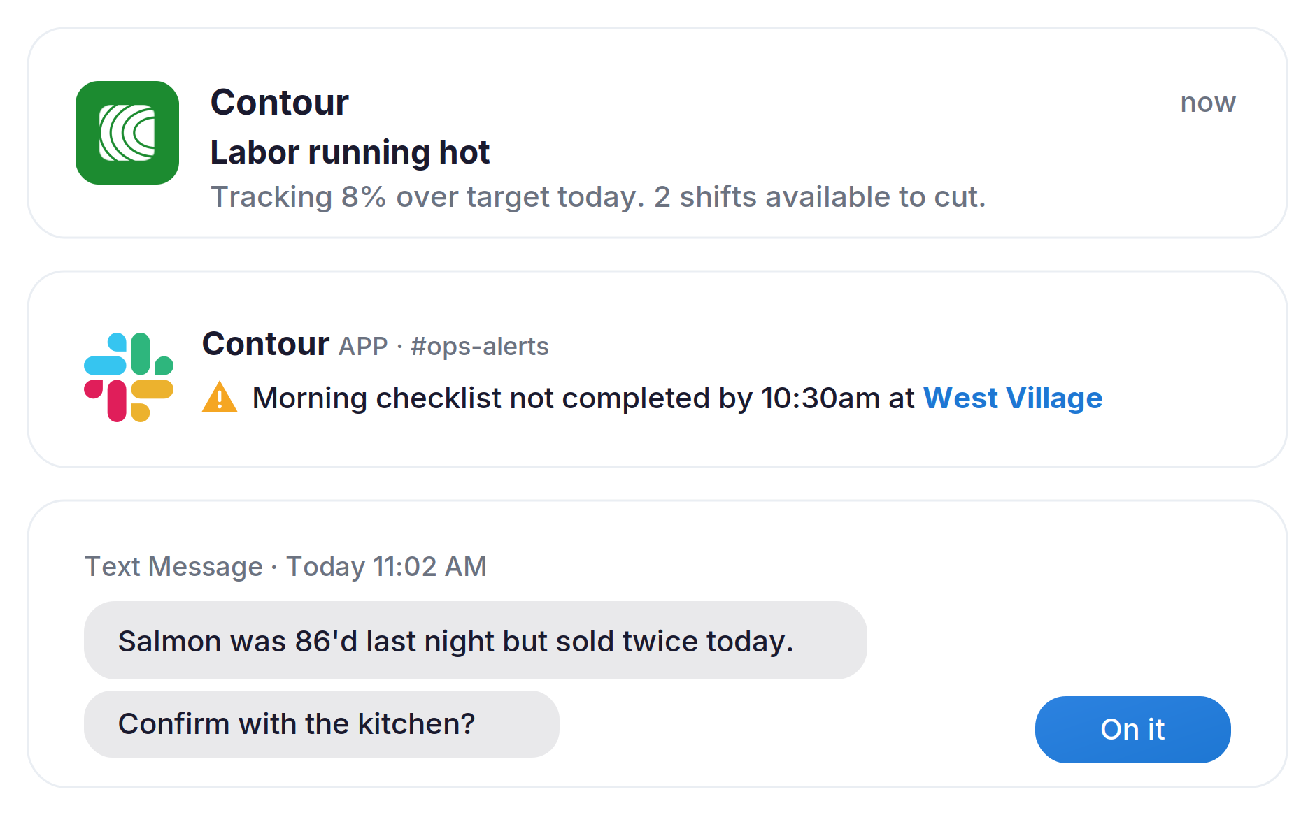 metrics view showing food delivery providers