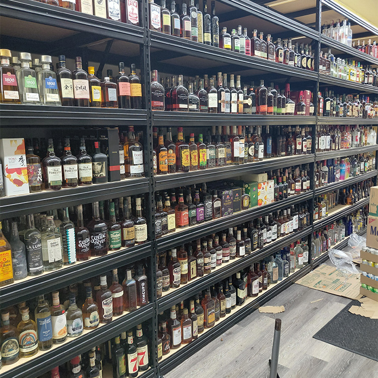 Shelving at a Liquor Store