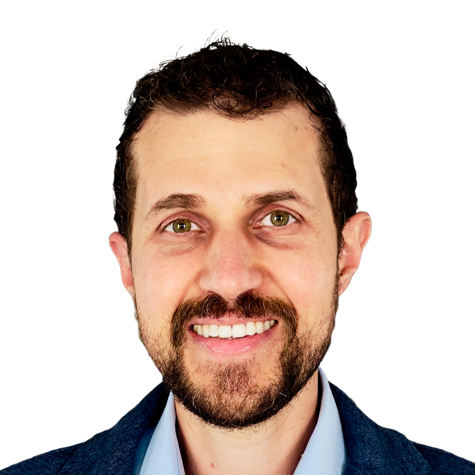 [headshot] image of customer giving a testimonial (for a ai biotech company)