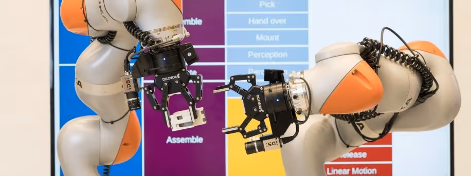 Siemens two-armed robot, aritificial intelligence