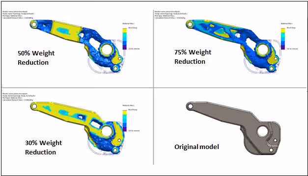 Solidworks topology optimisation software for weight reduction