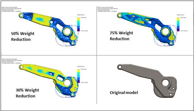 Solidworks topology optimisation software for weight reduction