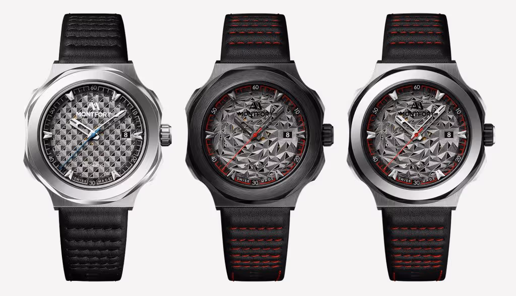 Montfront Strata watch with 3D printed steel dial