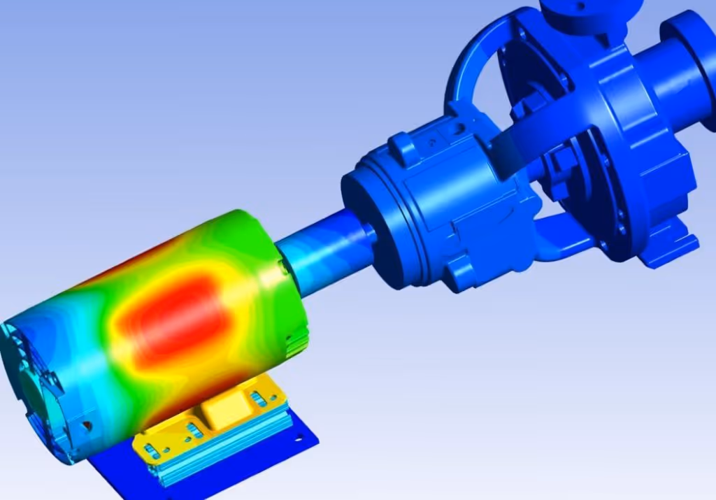 Motor pump overload - simulation using ANSYS