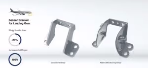 Liebherr aerospace 3d printed bracket