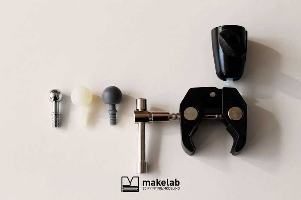 parts 3D printed at Makelab