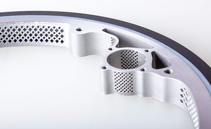 a metal 3D printed bearing featurig lattice structure 