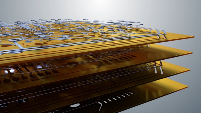  A 3D-printed prototype of a circuit board 