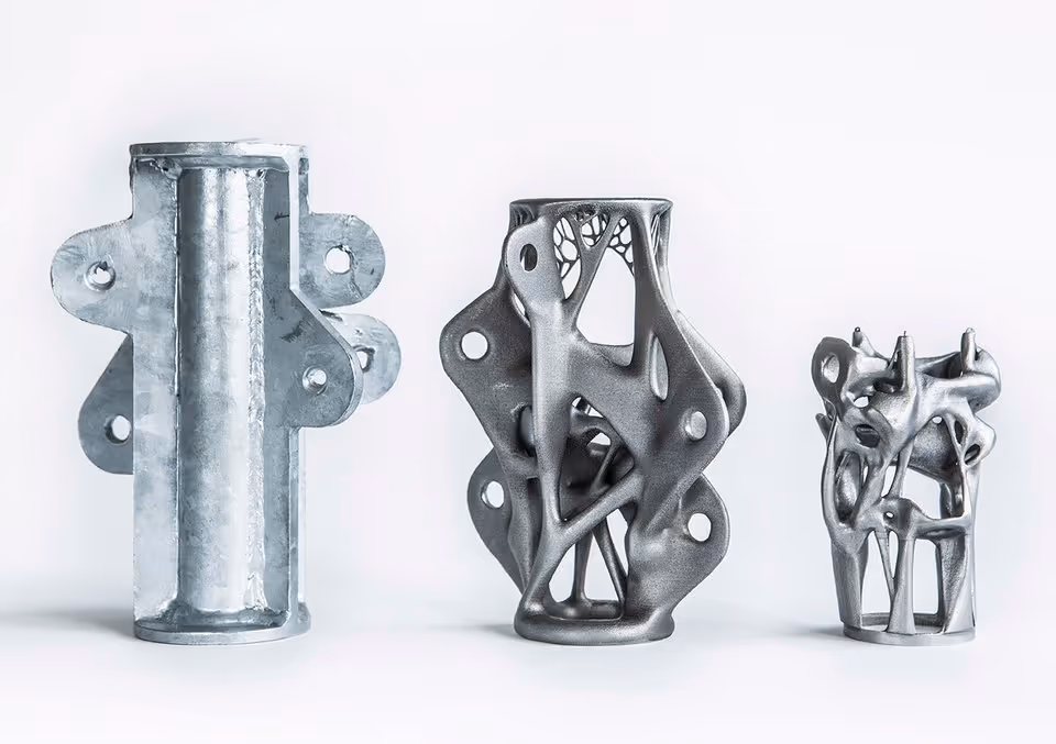 A young woman working in a machine shop. She is looking directly towards the camera, and is surrounded by men.