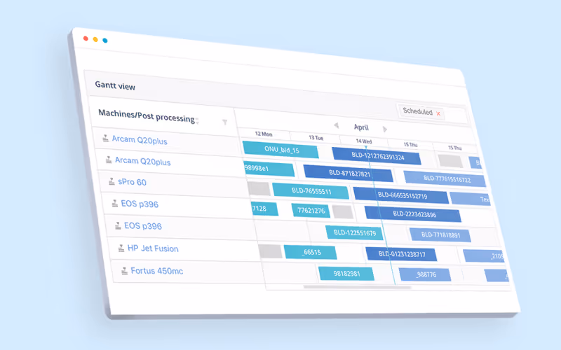 AMFG production scheduling