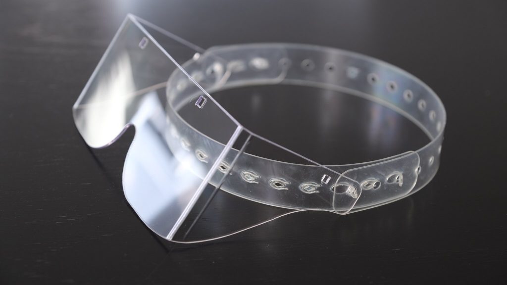 3D-printed protective glasses (medical)
