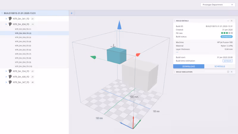 Build Preparation AMFG Additive MES Software