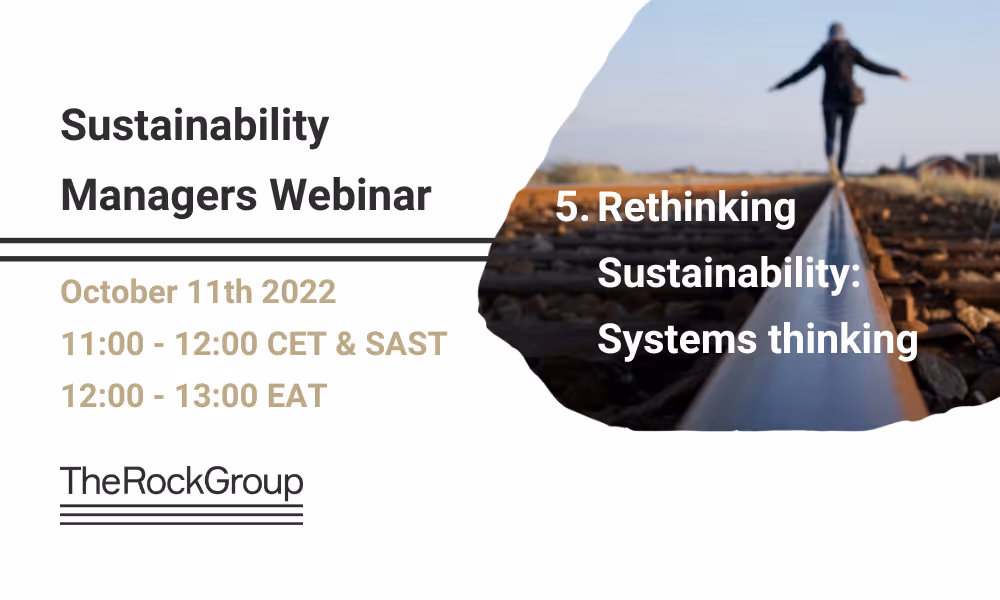 Rethinking Sustainability: Systems Thinking | Webinar