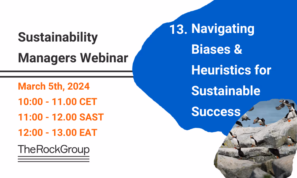 WEBINAR | March 5th 2024 | Webinar #13. Navigating Biases & Heuristics for Sustainable Success