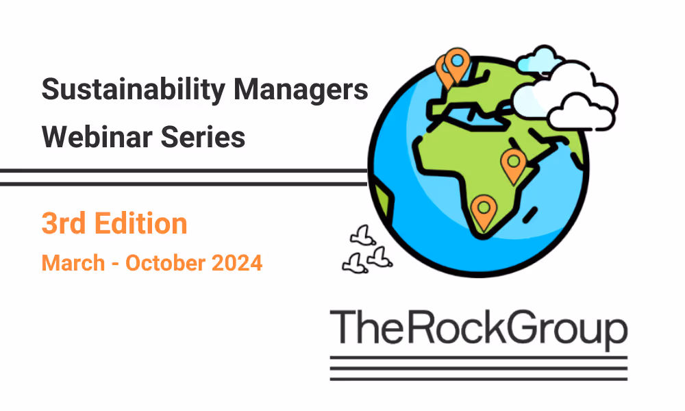 Sustainability Managers Webinar Series: 3rd Edition