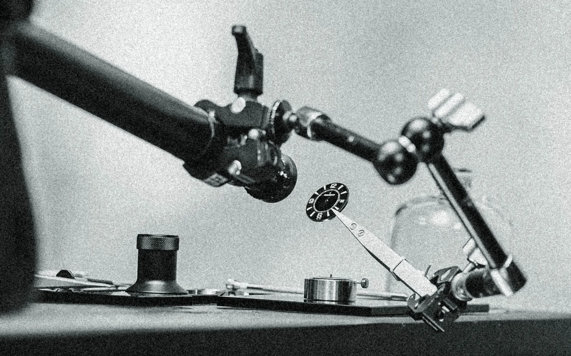 Motion-control robot filming a luxury watch for L'Imagerie Films luxury video production.