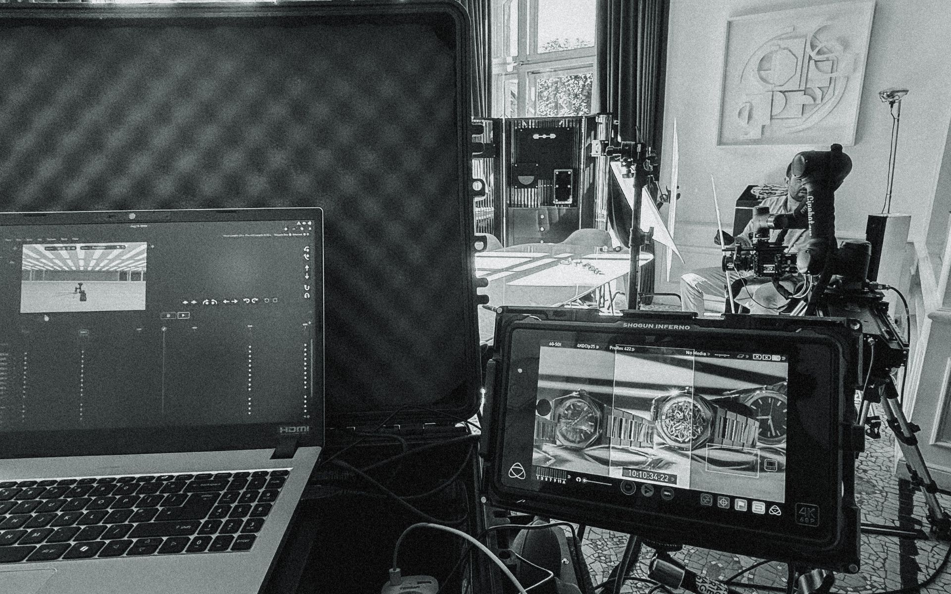 Filming in La Chaux-de-Fonds